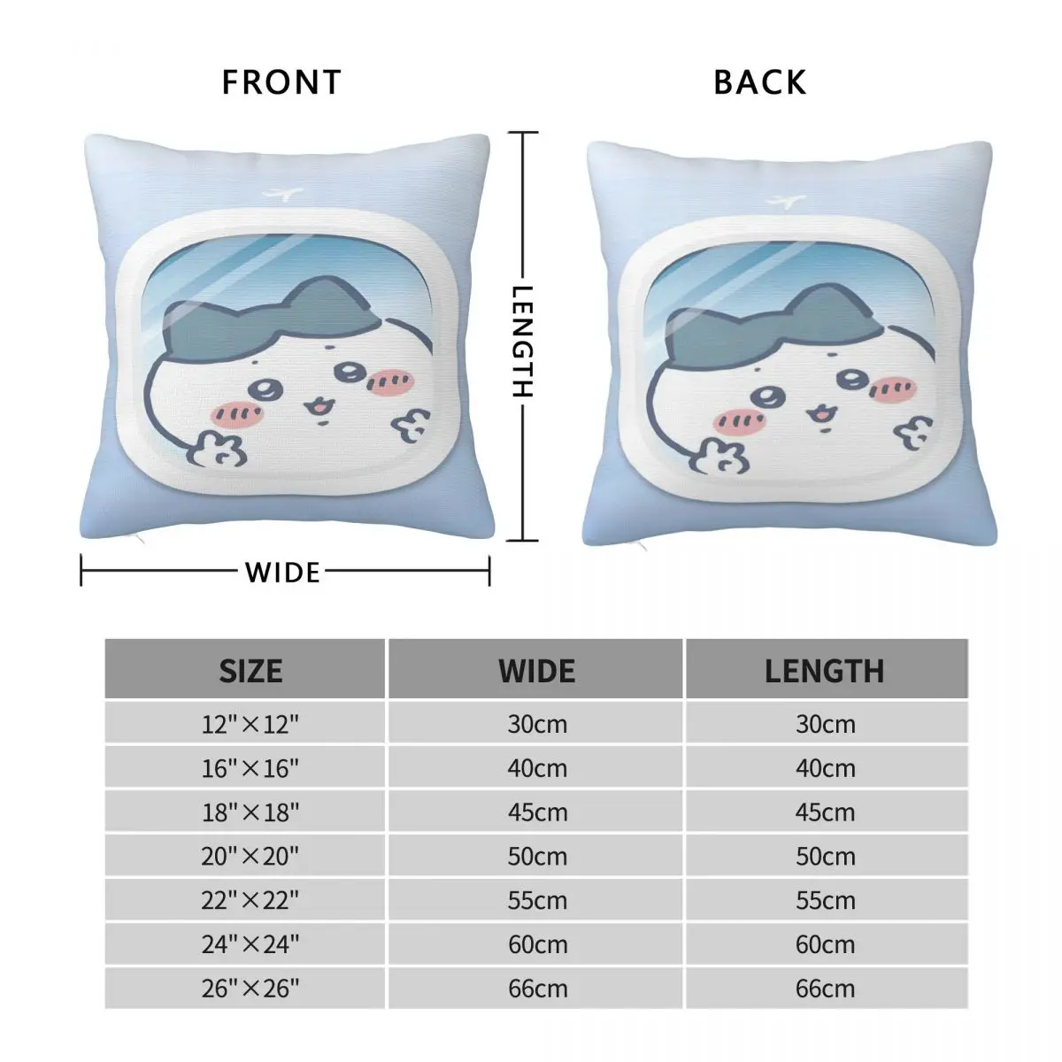 وسادة غطاء Hachiware C-Chiikawa الكرتون غطاء الوسادة المخصص مضحك كيس وسادة ل كرسي أريكة ديكور المنزل سادات #4