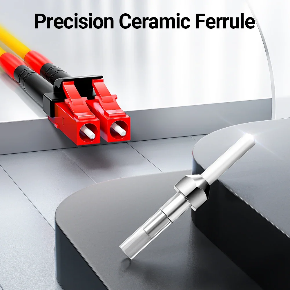 AMPCOM Fiber Cable LC to LC Single Mode Fiber Optic Patch Cable Duplex UPC 9/125μm, OS1/2 SMF 1/2/3/5/10/15 Meters LSZH OFNR image 4
