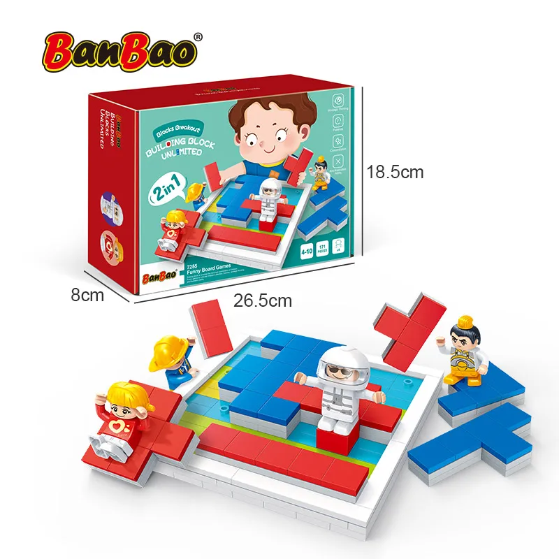 

BanBao 7255 city DIY Tetris board game Educational Bricks Building Blocks Toys For Children gifts play With friends