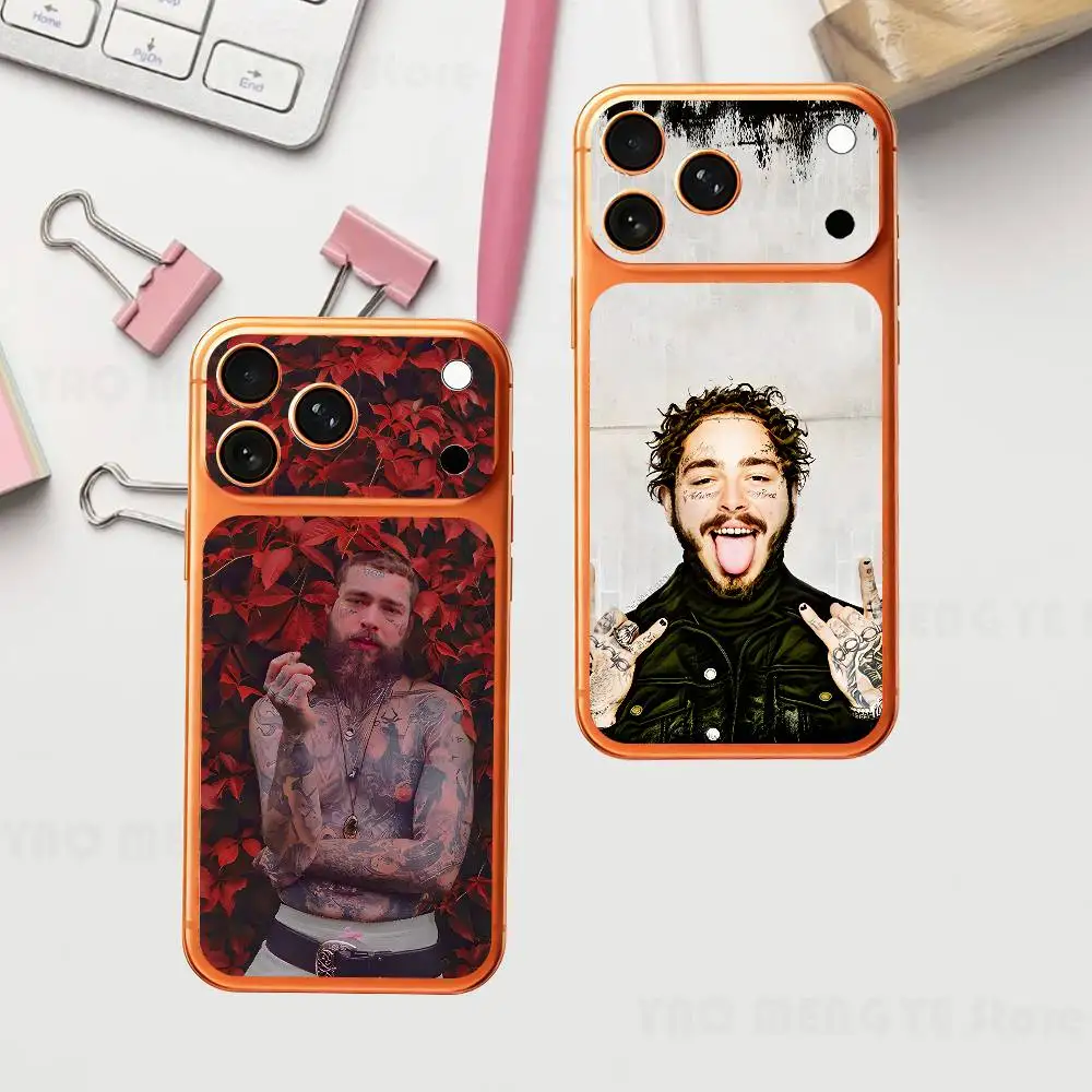 

P-Post-m-Malone For IPhone 17 Pro ProMax Full Back Cover Decal Wrap Skin Rear Protective Sticker Film