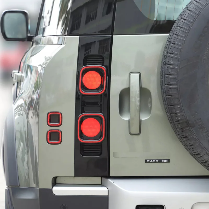 

Подходит для Defender 2020-2023, декоративная крышка заднего фонаря из АБС-пластика, черненая, 6 шт.