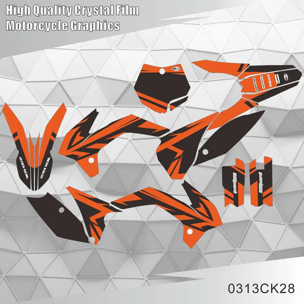 Dla KTM SX 85 SX85 2013 2014 2015 2016 2017 naklejki graficzne naklejki motocyklowe tło spersonalizowany numer nazwa