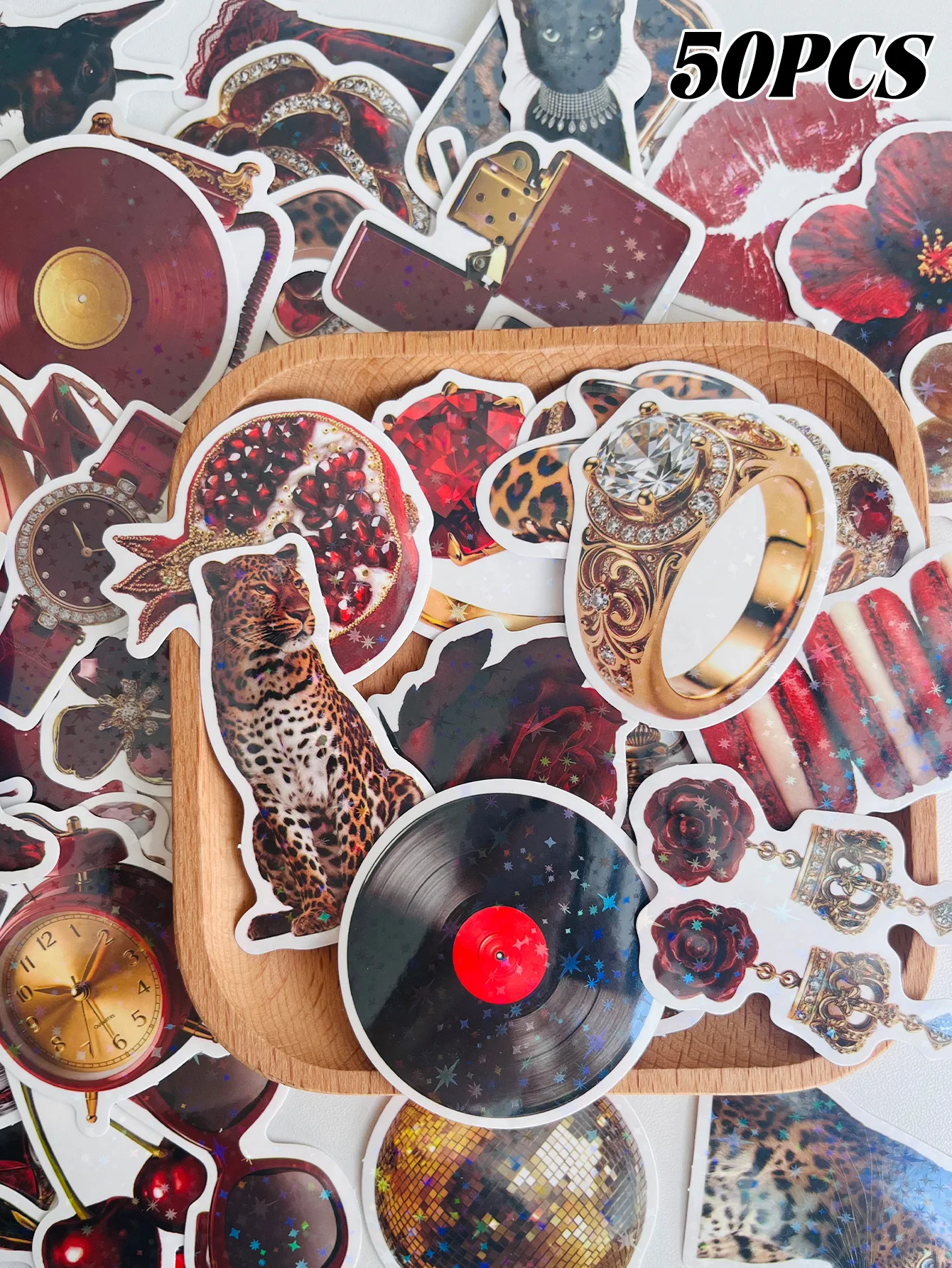 50/100 pcs Gold and Silver Y2K Stickers for Suitcases, Laptops, Scrapbooks, Skateboards, Guitars, Helmets, and Phone Cases