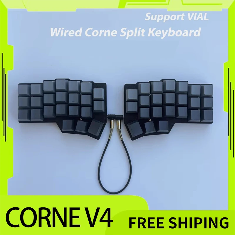 

Corne V4 Split Keyboard Wired RP2040 RGB Hot Swappable With TRS Cable VIAL Corne V4 Split Keyboards Customize PC Gamer Accessory