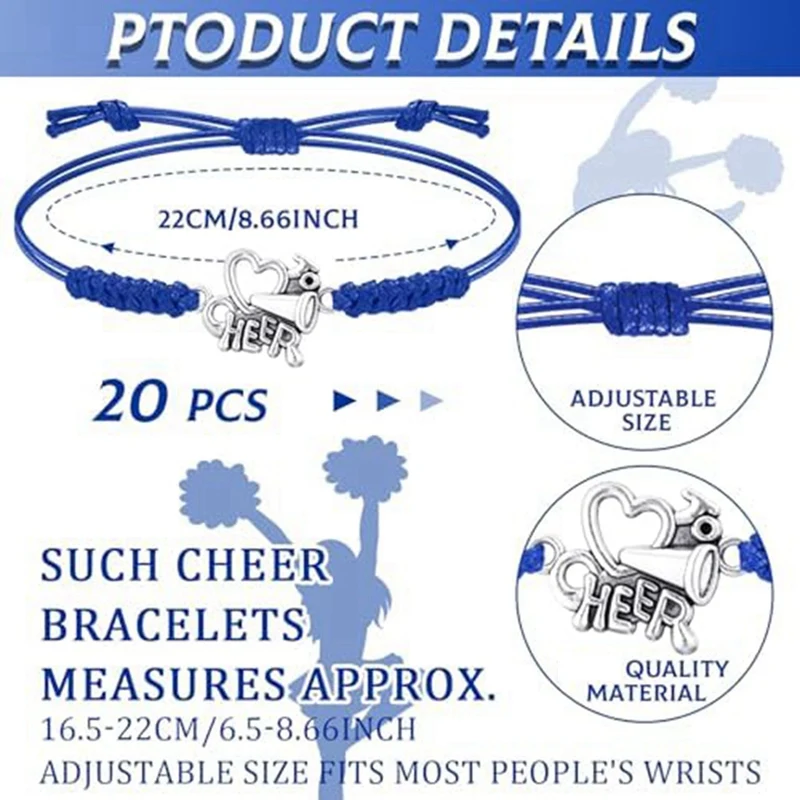 

A32P_Cheerleader Gifts 24 Acrylic Cheer Key Chains with 24 Cheer Bracelets for Boys Girls Cheerleader Gifts