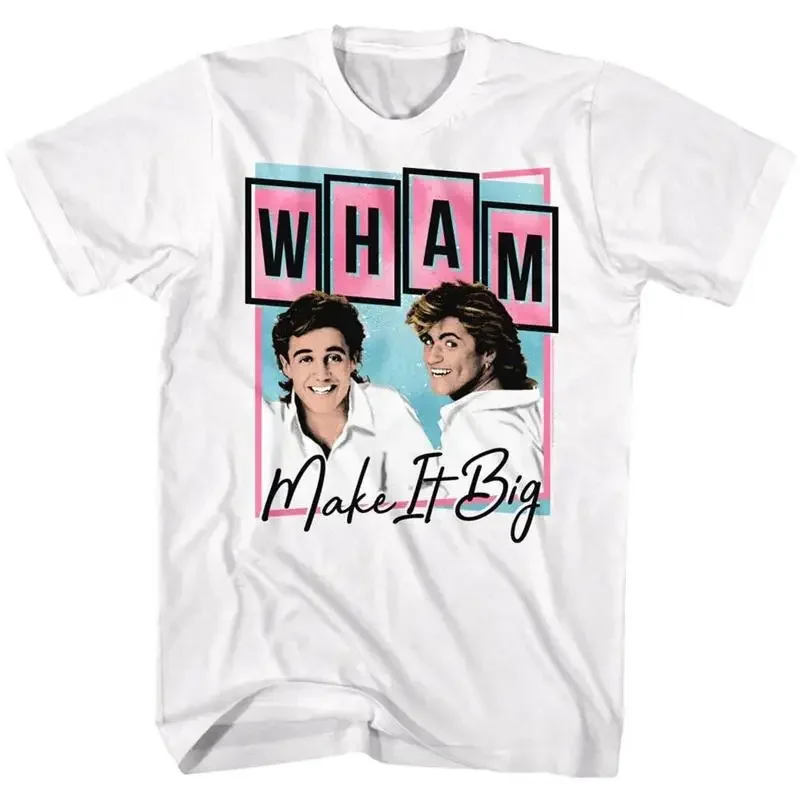Vintage Make It Big By 80S Pop Duo Wham T Shirt George Michael Andrew Ridgeley