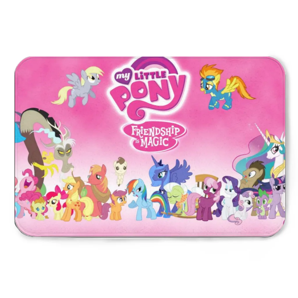 My Little Pony Living Room Rug  Carpet Flannel Slip Mat Aesthetic Room Decoration