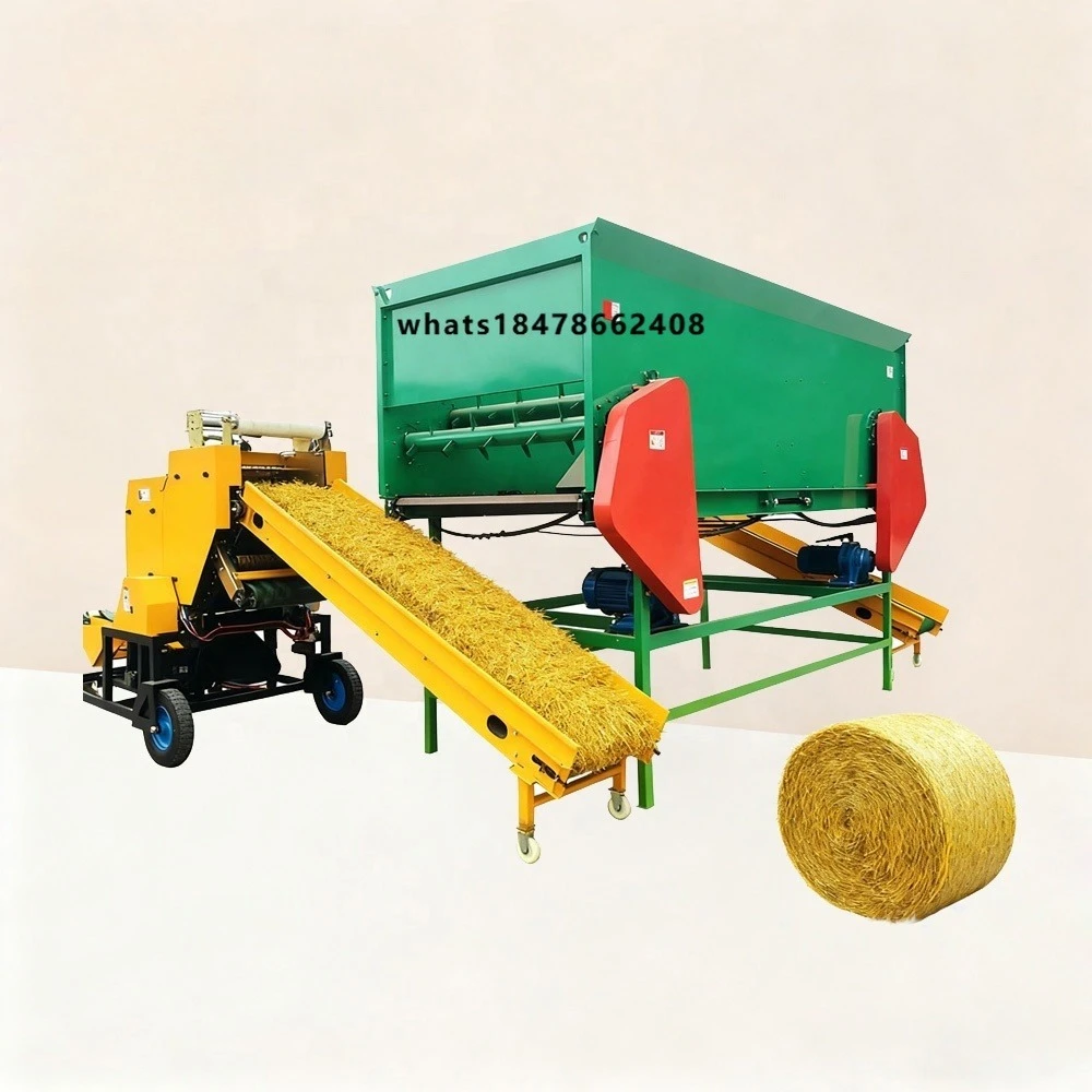 Automatic Hay and Rice Straw Baling Press Machine Wheat Rice Straw Baler Silage Bagger Baling Machine for Sale Wheat Straw