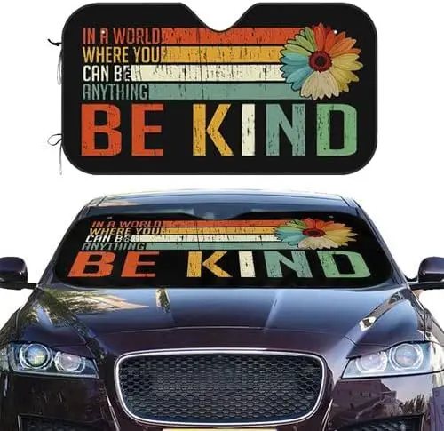 

World Where Anything Kind Windshield Sun Sha Front Protector Folding Car Sun Visor Blocks Uv Rays Keeps Your Vehicle Cool