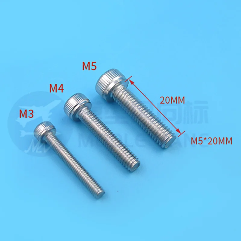 10pcs 304 Stainless Steel M3 M4 M5 Hexagonal Screw Nut Cylindrical Screw Cap Head Bolts for RC Model DIY Modification