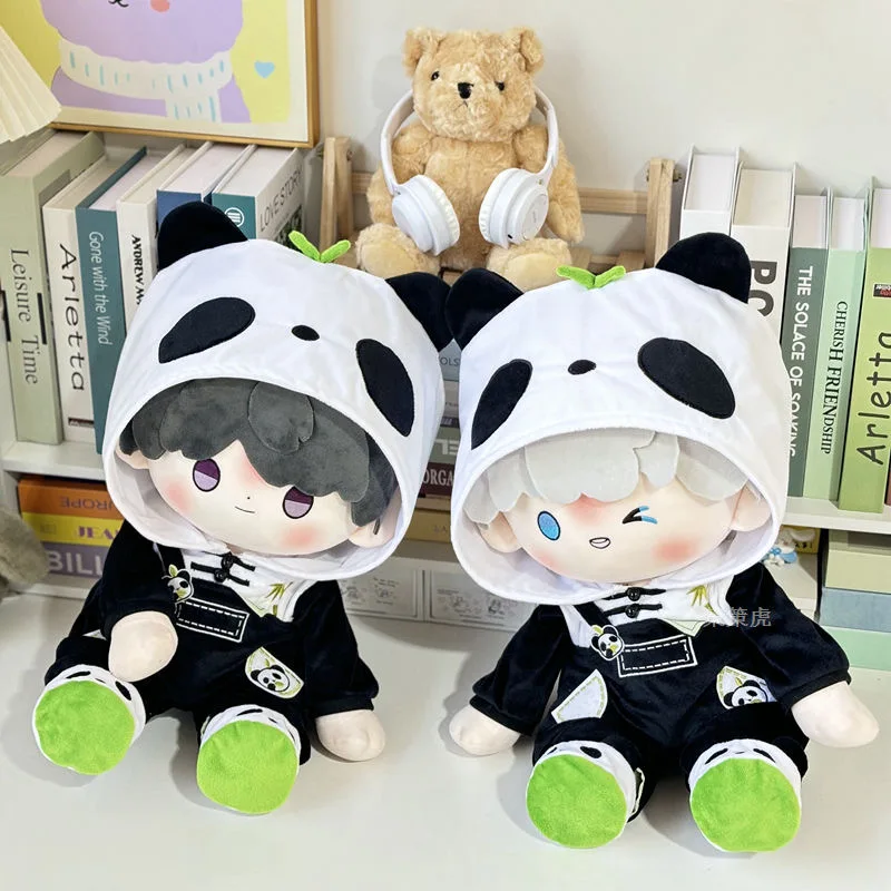 

Anime 40cm Seated Change Cotton Doll Clothes Toy Cute Panda Outfit Props Cosplay Dolls Accessories