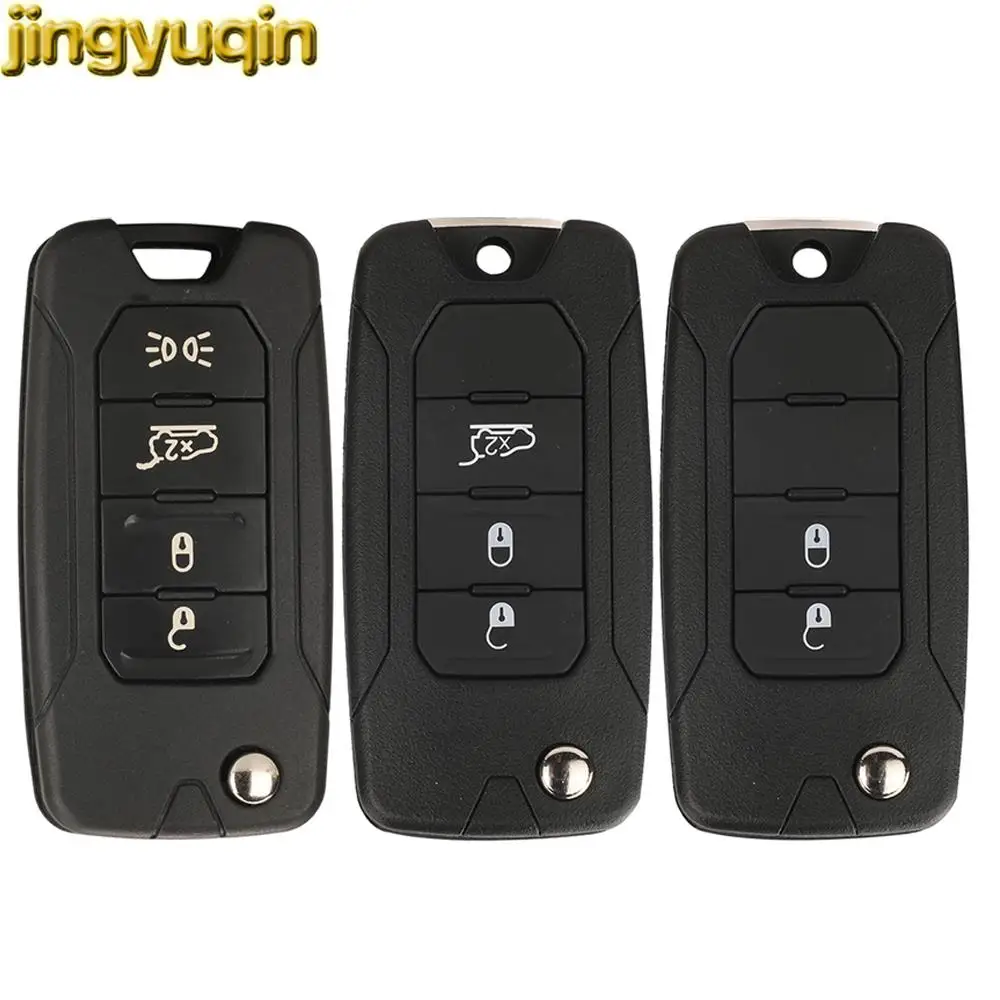 

Jingyuqin 2/3/4B Flip Remote Car Key Fob Shell For Jeep Compass Renegade Grand Cherokee 2016 2017 2018 2ADFTFI5AM433TX SIP22