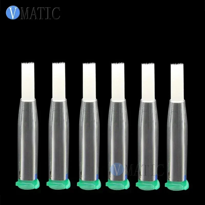 ‌18G Dual-Screw Brush Tip Needles | 4mm Round Mouth for EFD Dispenser 100pcs Free Shipping‌