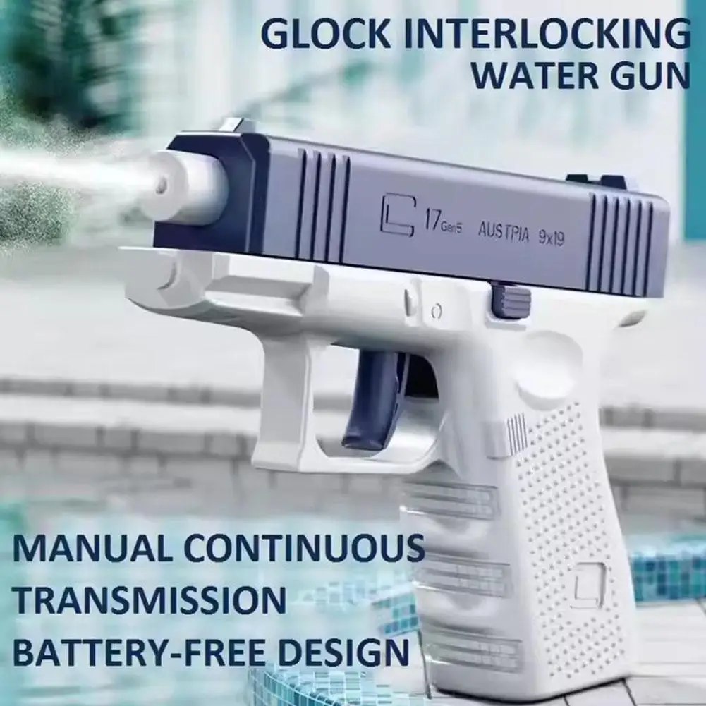 Manual Continuous Water Gun Toy Automatic High-pressure Reboring Desert Eagle Design Swimming Accessory Rapid Fire Water Gun