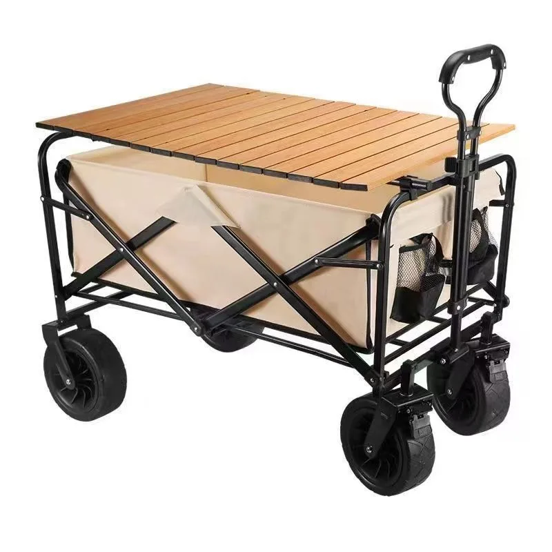 Outdoor Carts Outdoor Camping Folding Handcart, Household Lightweight Camping Small, Shopping, Gathering and Storing Campsite