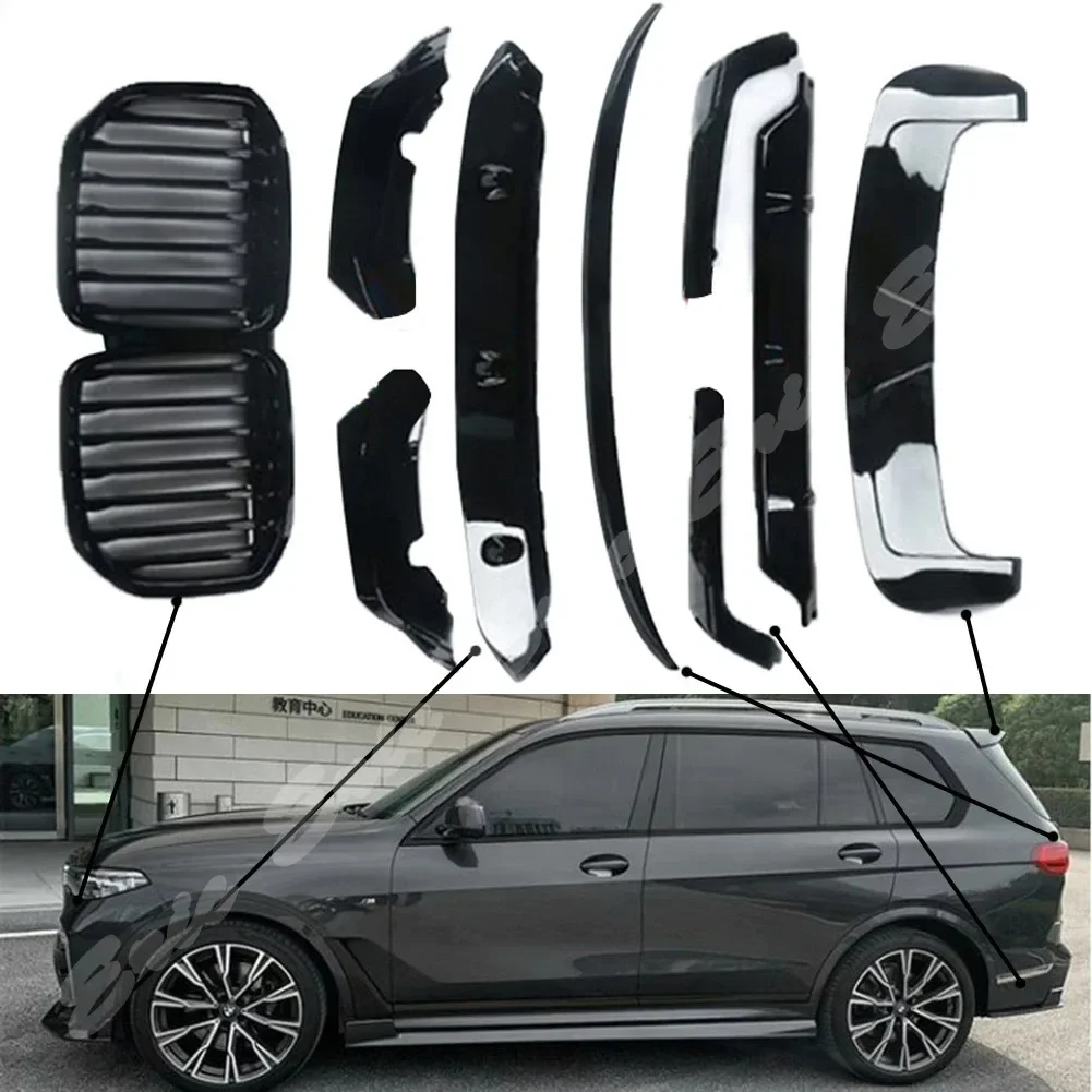 

Car Front Bumper Lip Upper Grilles Rear Tail Lip Spoiler Body Kit For BMW G07 X7 xDrive 30i 30d 35d 40i 40d M50i 2019 -2022