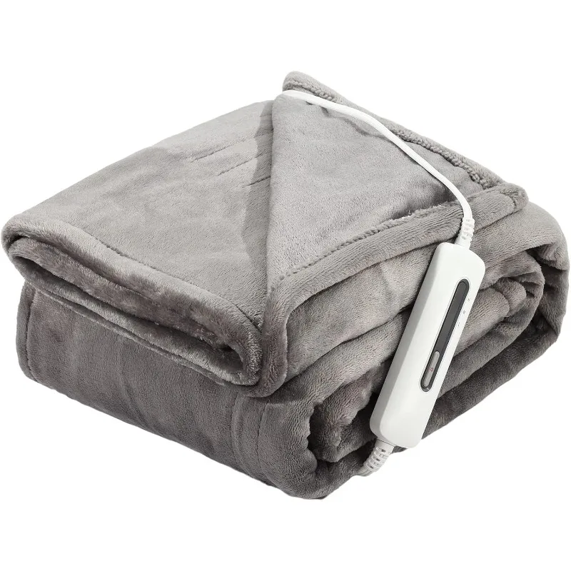 Electric Heated Blanket Throw, Super Soft Flannel 50