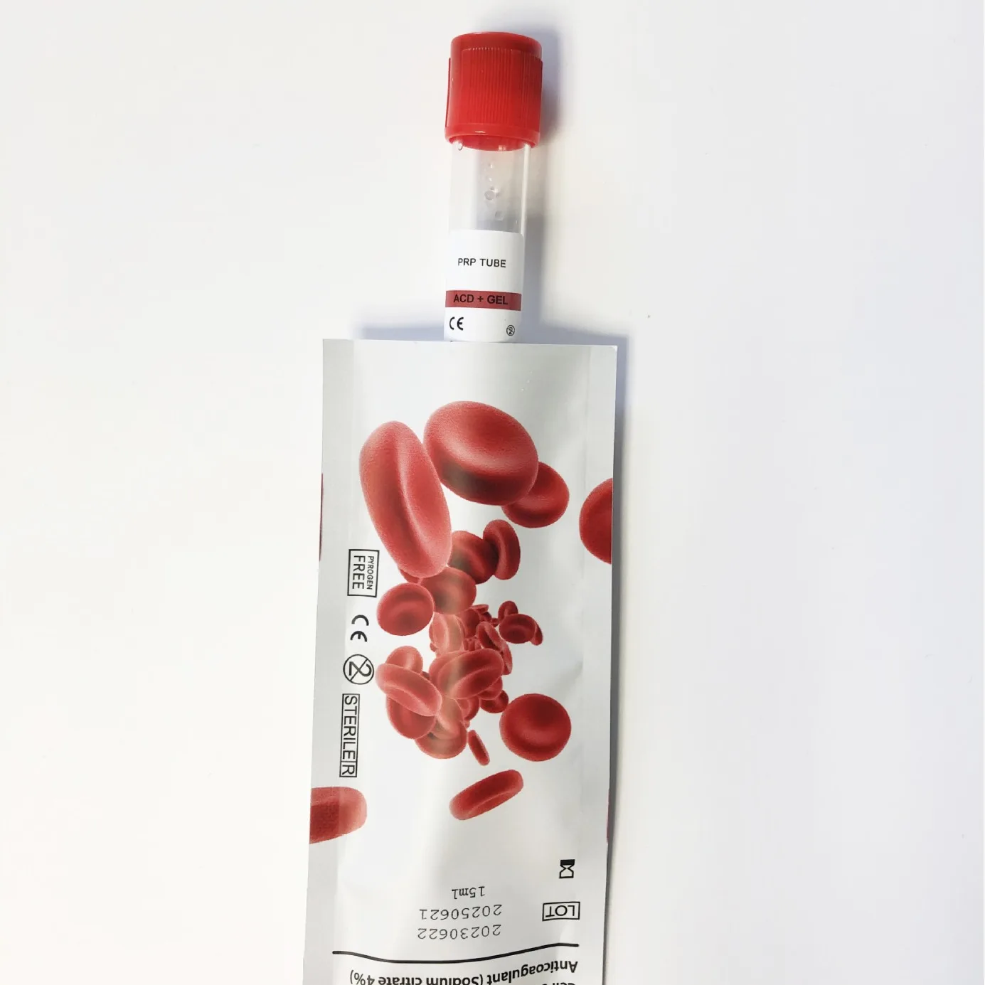 PET يستخدم لنمو شعر الوجه PRP 10 مل 15 مل ACD جل مضاف أنبوب PRF