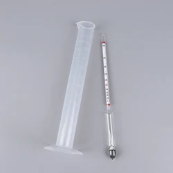 1Set Hydrometer Tester Vintage Measuring Bottle Set Tools Alcoholmeter Wine Concentration Meter 0-100 Hydrometer