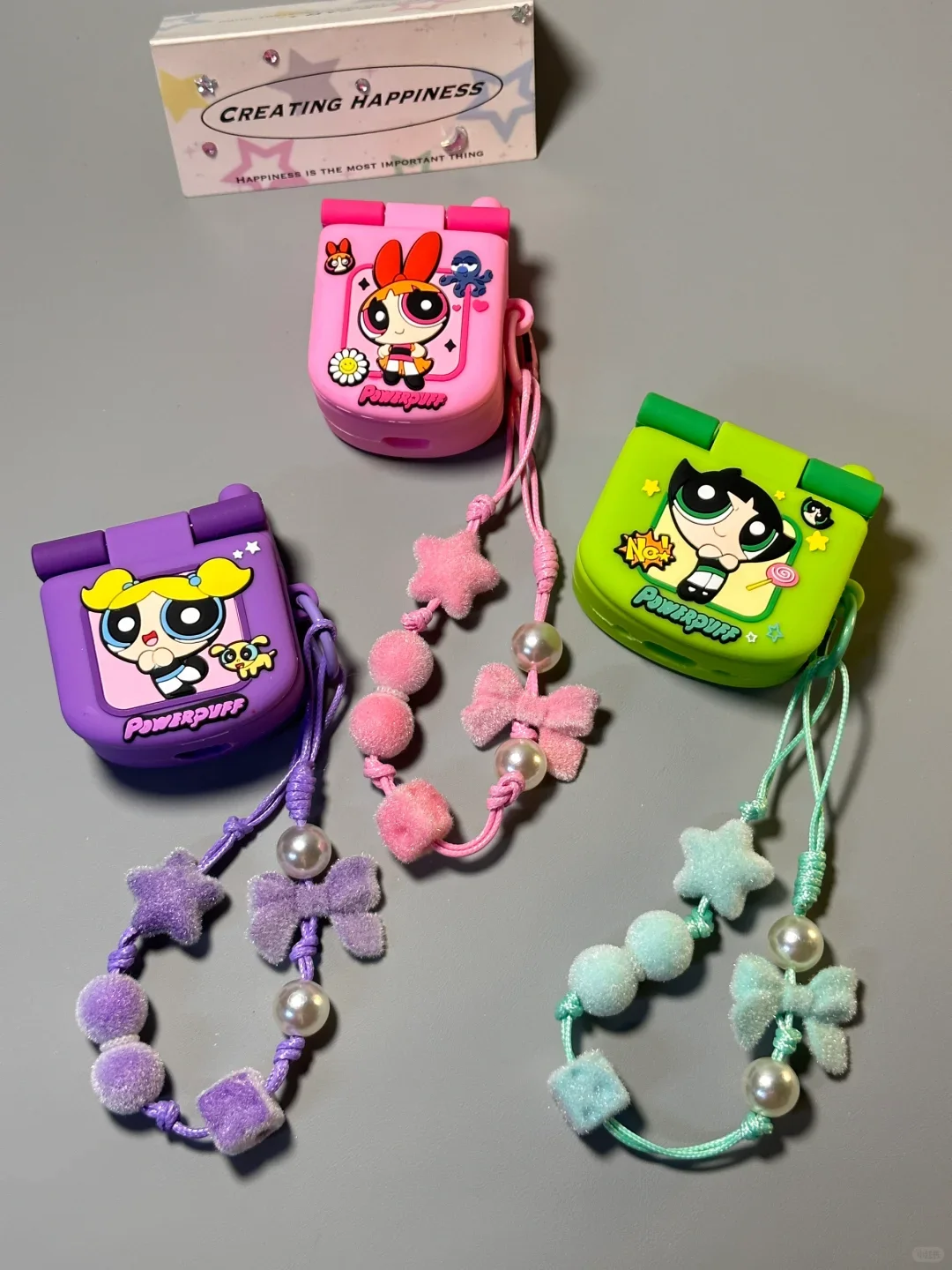 

Cute Anime Figure The Power Girls Flip Phone Silicone Wireless Earphone Protective Case For Airpods Perfect Surprise Gifts