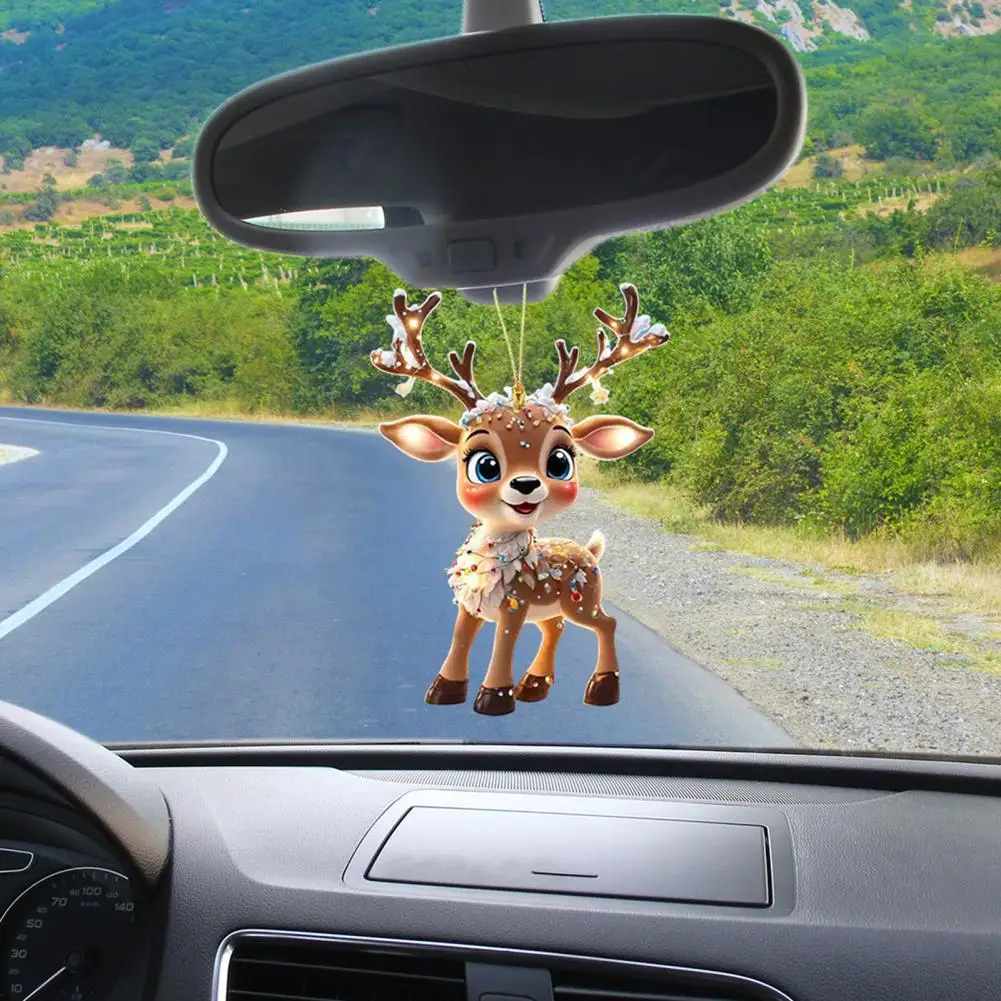 

Transparent Acrylic Christmas Decorations Acrylic Hanging Ornaments Festive Christmas Reindeer Ornaments for Home Decor