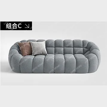 hot sale Modern simple fabric art special-shaped sofa villa art furniture curved sofa - view 6