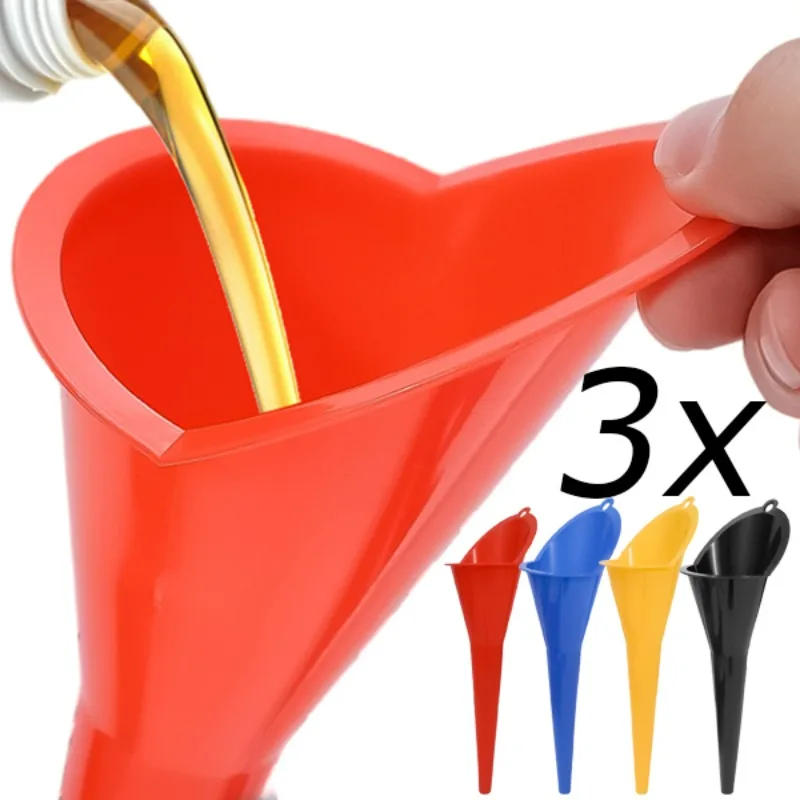 

Car Long Stem Funnel Gasoline Oil Fuel Filling Tools Anti-splash Plastic Oil Funnel Motorcycle Refueling Tools Auto Accessories