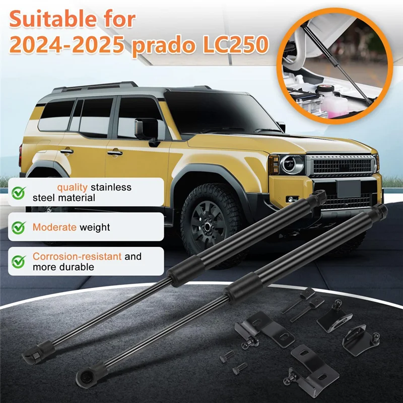 

Front Hood Lift Support For Toyota Land Cruiser Prado LC250 2024 2025 Including Hood Struts Shocks, Springs Dampers