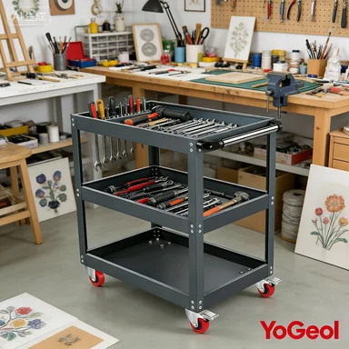 yogeol-3-tier-heavy-duty-steel-rolling-tool-cart-thickened-widened-columns-lockable-red-wheel-utility-service-trolley-with-part