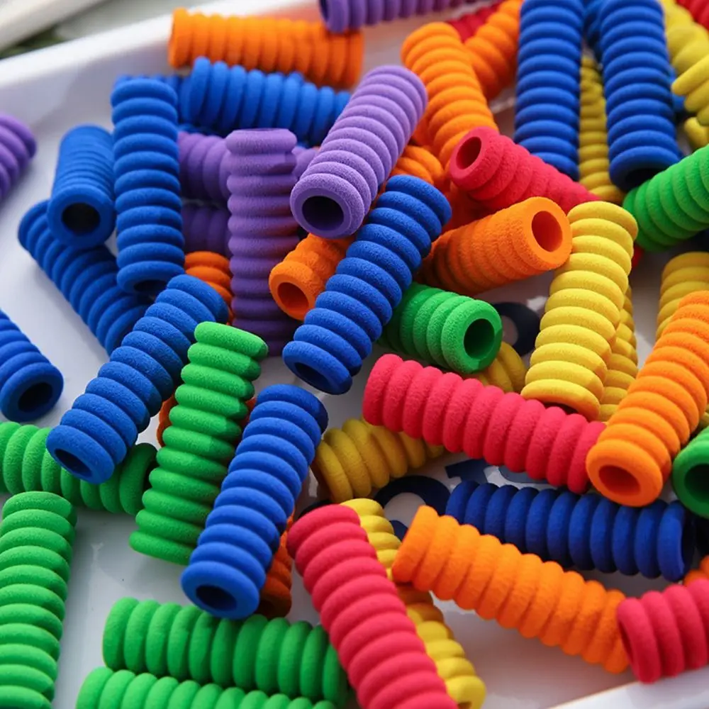 10pcs Hand Protection Sponge Pen Gripper Ergonomic Soft Texture Writing Aid Grip Anti-slip Pen Grip For Writing