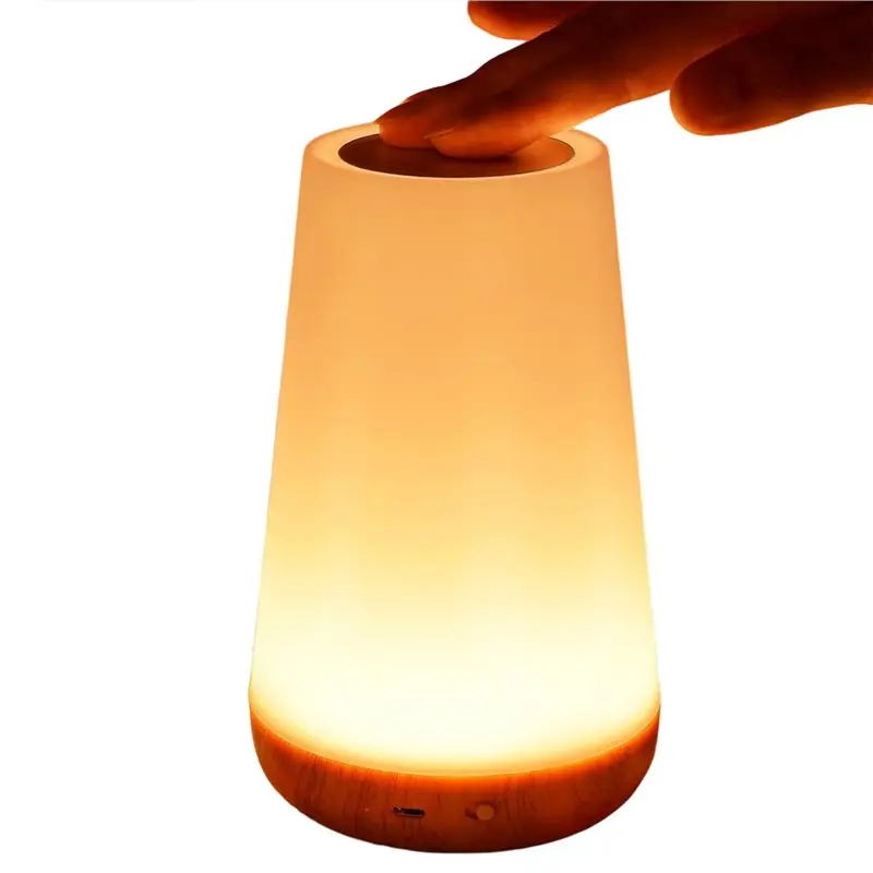 

B62B-13 Ночник с изменением цвета, с дистанционным управлением, сенсорным управлением, USB-зарядкой, регулируемой яркостью, портативная настольная/прикроватная лампа