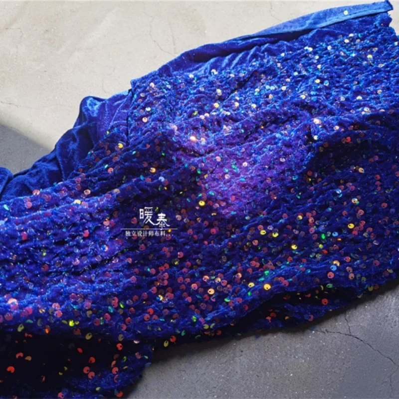 Sequin Embroidered Fabric for DIY Wedding Decoration Stage Background Sewing Clothing Formal Dress Tablecloth Fabrics