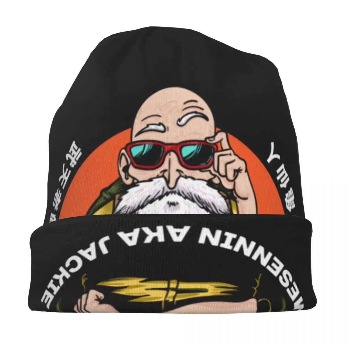 Kame Sennin Jackie Chun Skullies Beanies Hat Master Roshi Dragon Ball Goth Men Women Street Cap Warm Thermal Elastic Bonnet