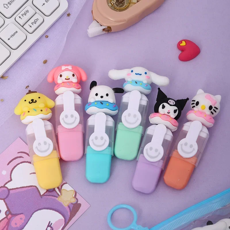 Imagem -02 - Sanrio Marcador 624 Peças Mini Marcador de Cor Kawaii Kuromi Minha Melodia Canetas de Pintura Fofas para Crianças Meninas Canetas de Presente Requintadas