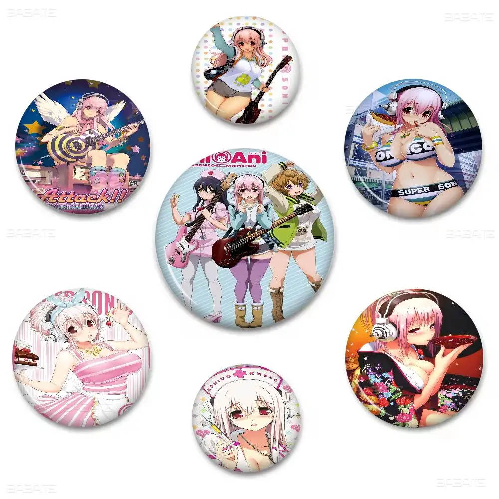 أنيمي سوبر سونيكو دبابيس جديدة لينة زر دبوس مضحك سخيف Gnarpy على لوح التزلج ميمي شارة ألعاب جمع الهدايا #2