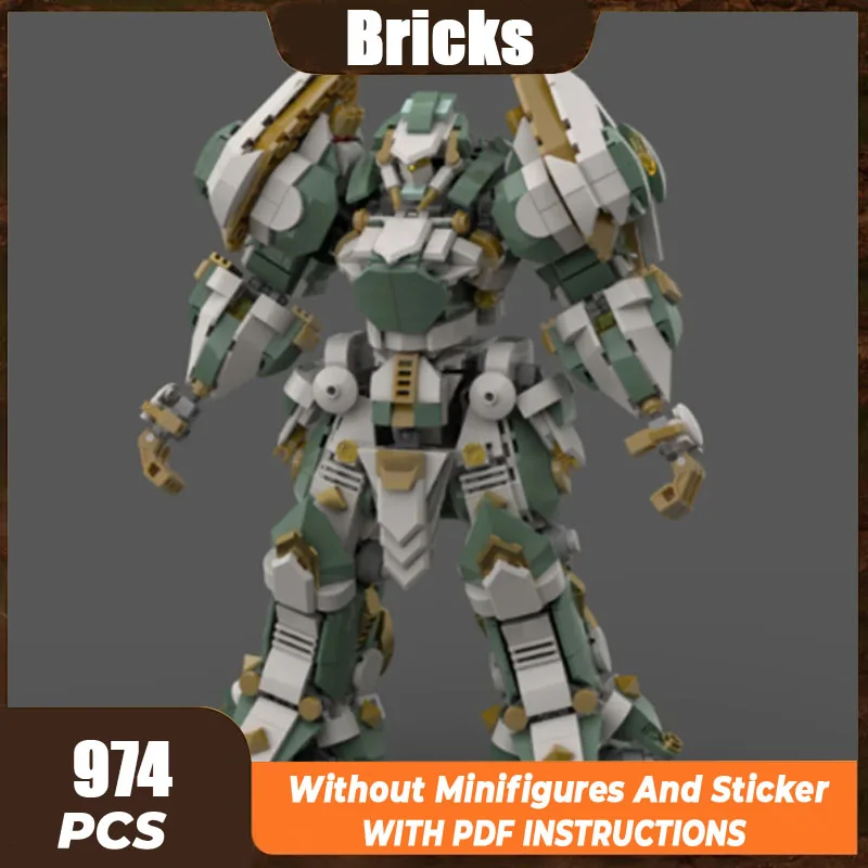 MOC Bouwstenen Mecha Model Serie Emerald Avenger Modulaire Street View Model DIY Montage Bricks Kinderen Speelgoed Kerstcadeau