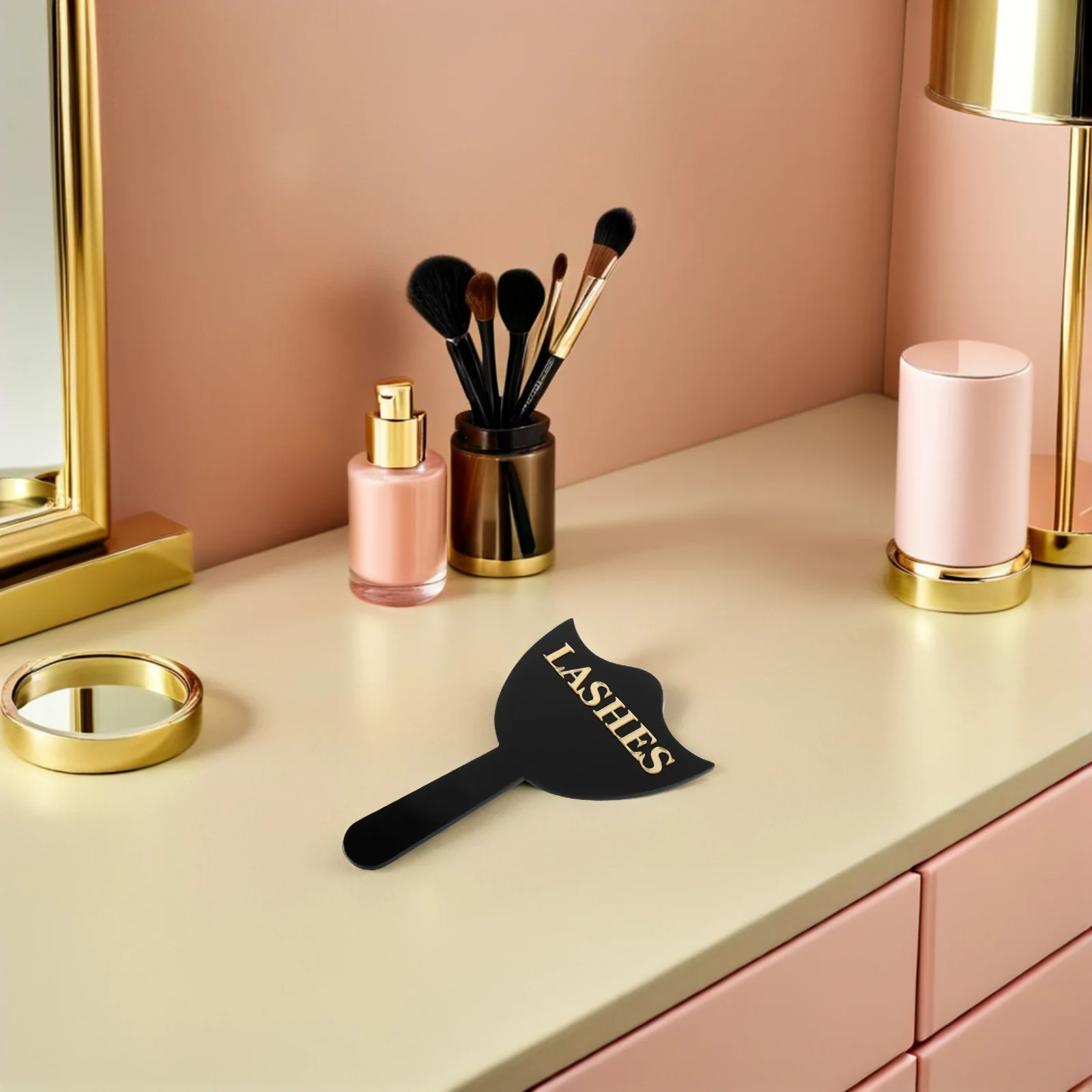 

Professional Lash Extension Mirror High Transparency Acrylic Handheld Compact Mirror for Salon and on-Site Beauty