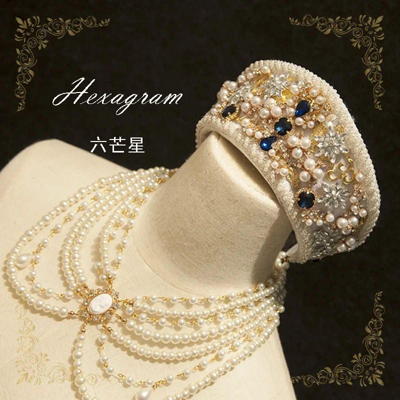 

Hexagram Lolita handmade classical doll crown hair crown headgear custom photography props catwalk