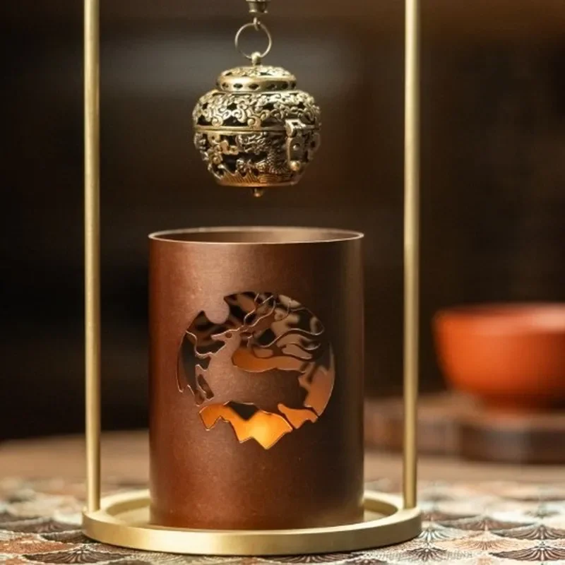 Vintage Chinese Style Incense Burner Ceramic Aromatherapy Holder for Home Decor Tea Table Ornament Gift Indoor Candle Stand