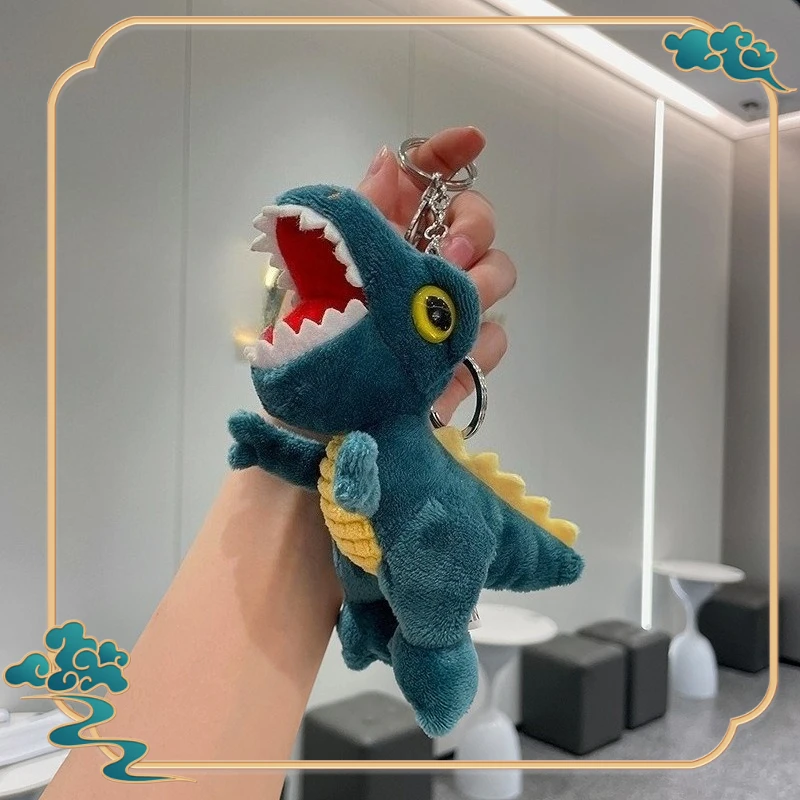 Simpatico ciondolo in peluche con piccolo dinosauro, articoli per il venditore ambulante, commercio all'ingrosso di bambole, bambola Tyrannosaurus rex, portachiavi, peluche
