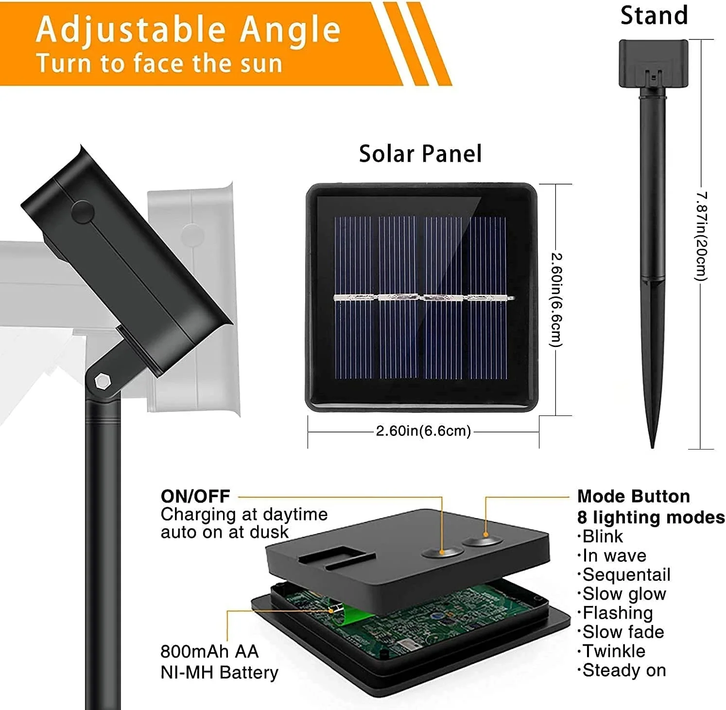 Guirnalda de luces LED solares para exteriores, guirnalda impermeable para decoración de fiestas navideñas, 7m, 12m, 22m, 32m