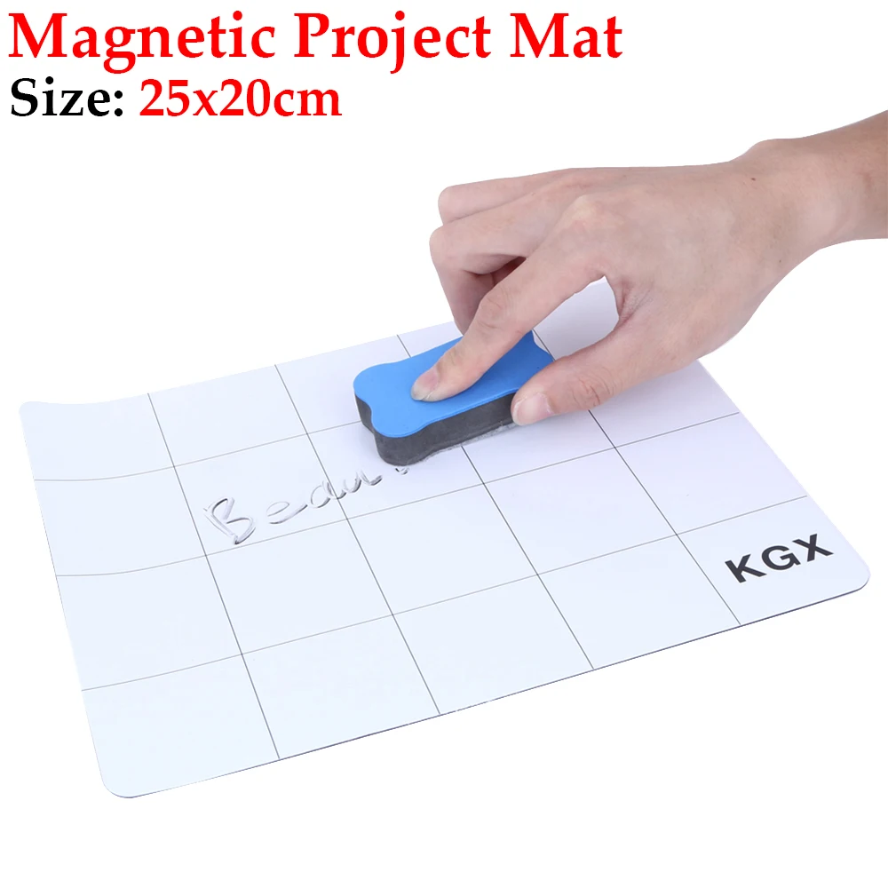 Magnetic Repair Mat Preventing Screws Lost Unorganized 25x20cm Soldering Mat Screw Sort Adsorption Keeper with Marker Pen Eraser