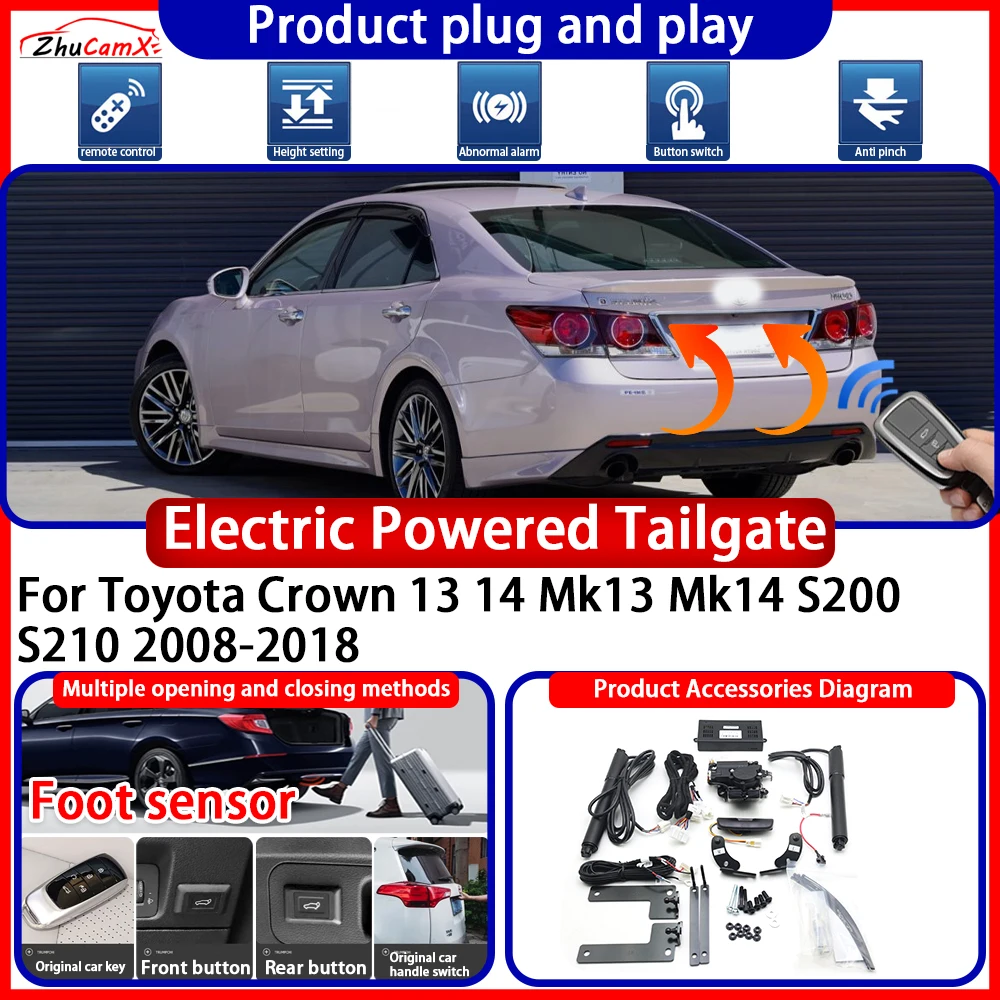 

Powered Tailgate for Toyota Crown 13 14 Mk13 Mk14 S200 S210 2008-2018 anti pinch Smart Intelligent Trunk Control Gate Lift Kit