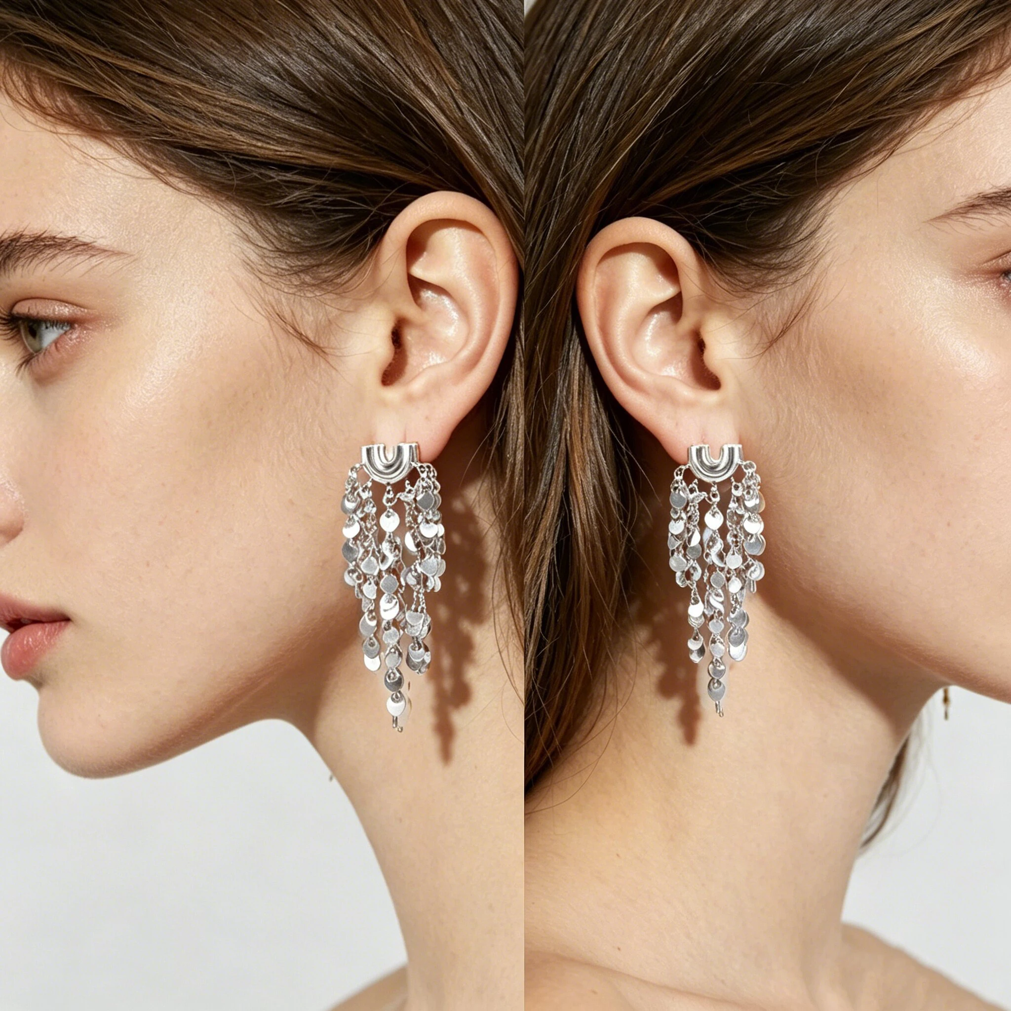 Korean New Senior Luxury Delicate Long Tassels Drop Earring Fashion Versatile Exaggerate Metal Women Jewelry Girl's Earrings