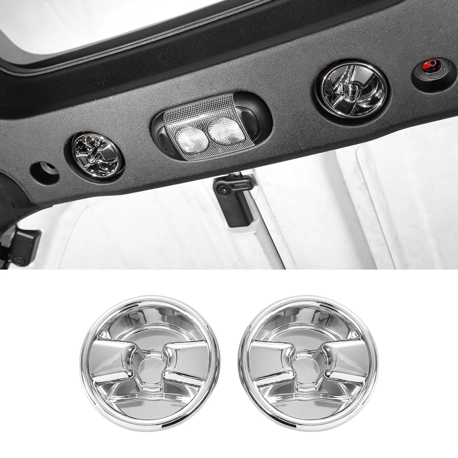 1Pair Hardtop Panel Mounting Screw Knob Cover Car Hard Top Interior Dome Roof Screw Cap Trim For Jeep Wrangler JK  2007-2017 - view 3