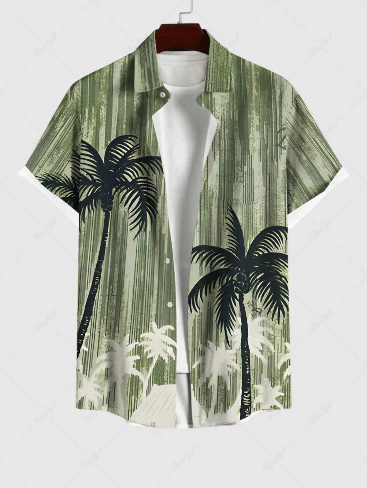 Summer Plus Size Men\'s Shirt 3D Print Hawaii Shirts Button Up Beach Vacation Shirts Short Sleeve Shirt Casual Shirt For Men