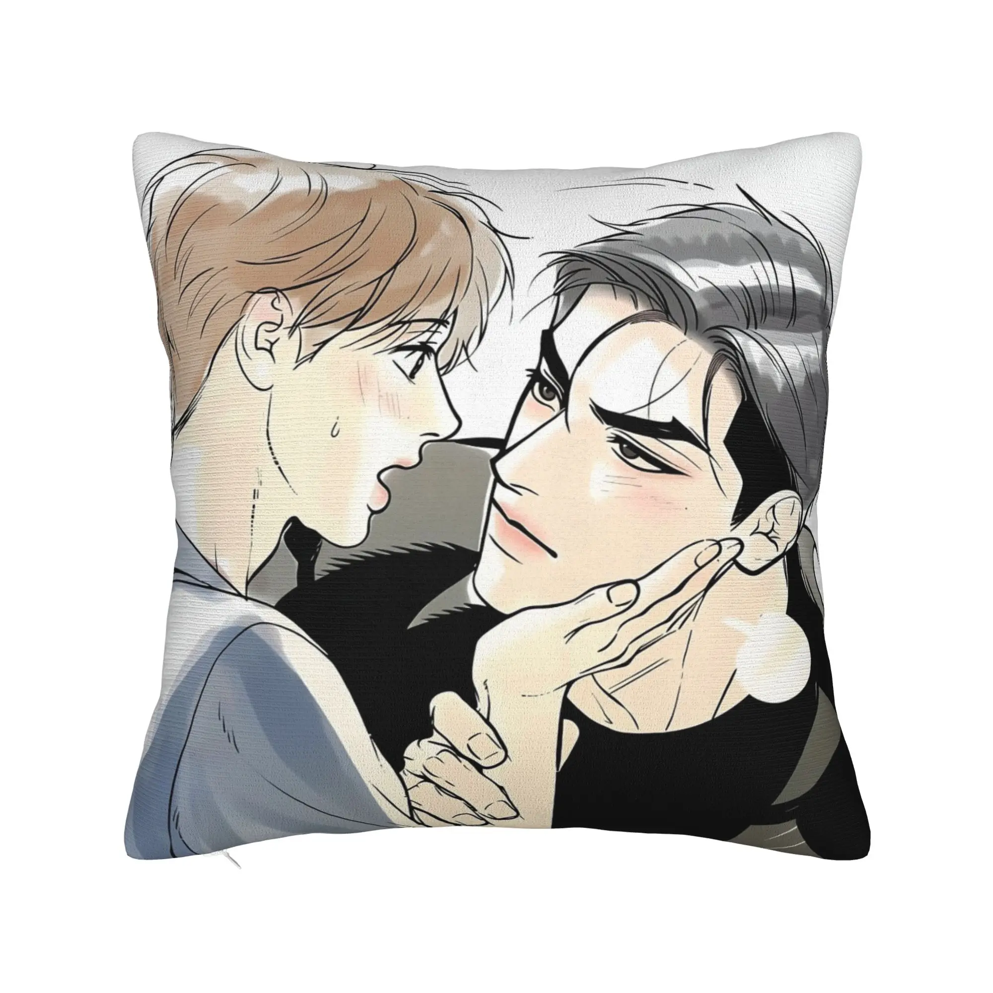 Bl Manhwa Jinx Joo Jaekyung   Pillow Case  Retro Trendy Pillow Cover Polyester Cushion Cover Pillowcases For Sofa Car Home Decor