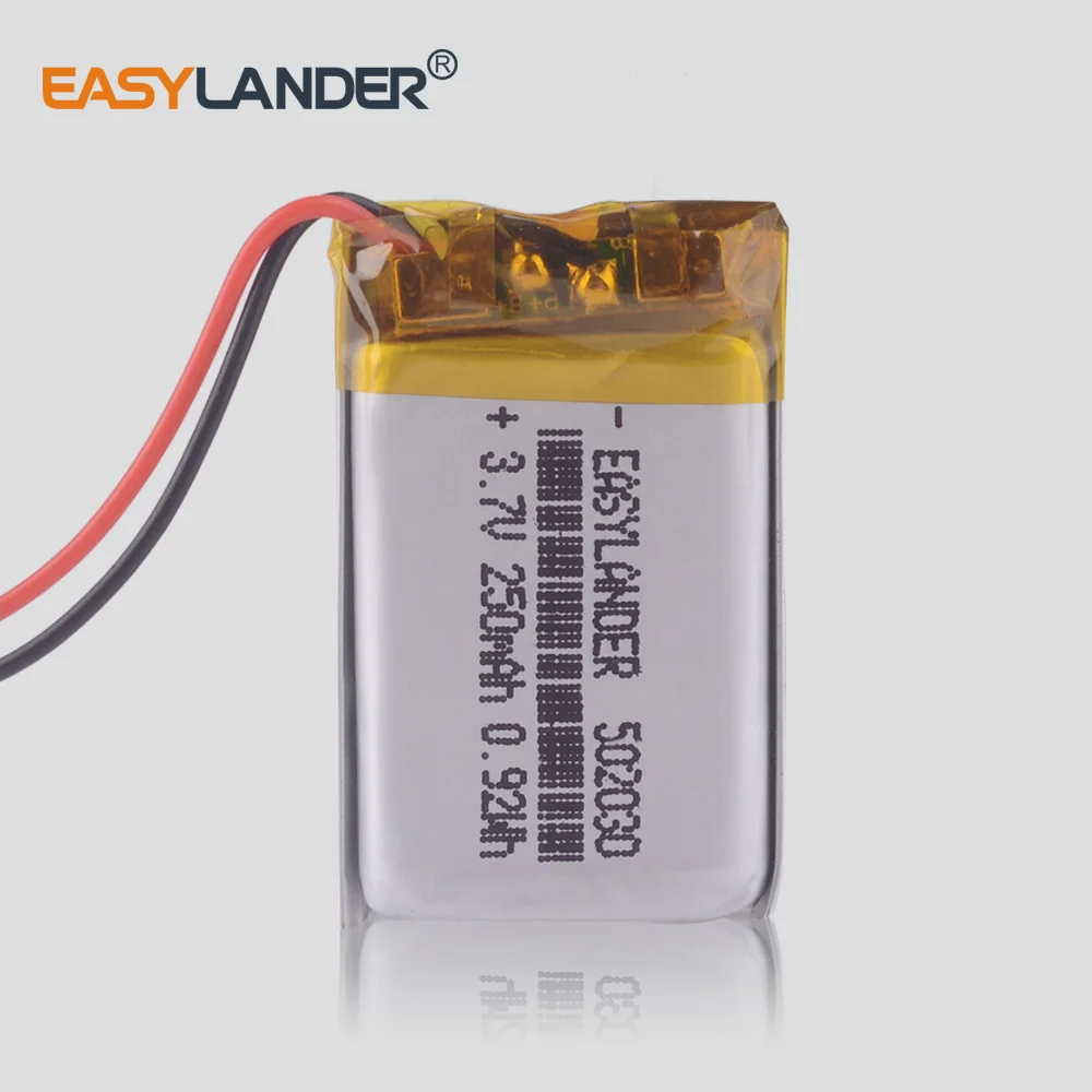 502030   Batería recargable de polímero de litio Li-ion 3,7 V 250mAh para MP3 GPS TWS auriculares Bluetooth Xiaomi Air2