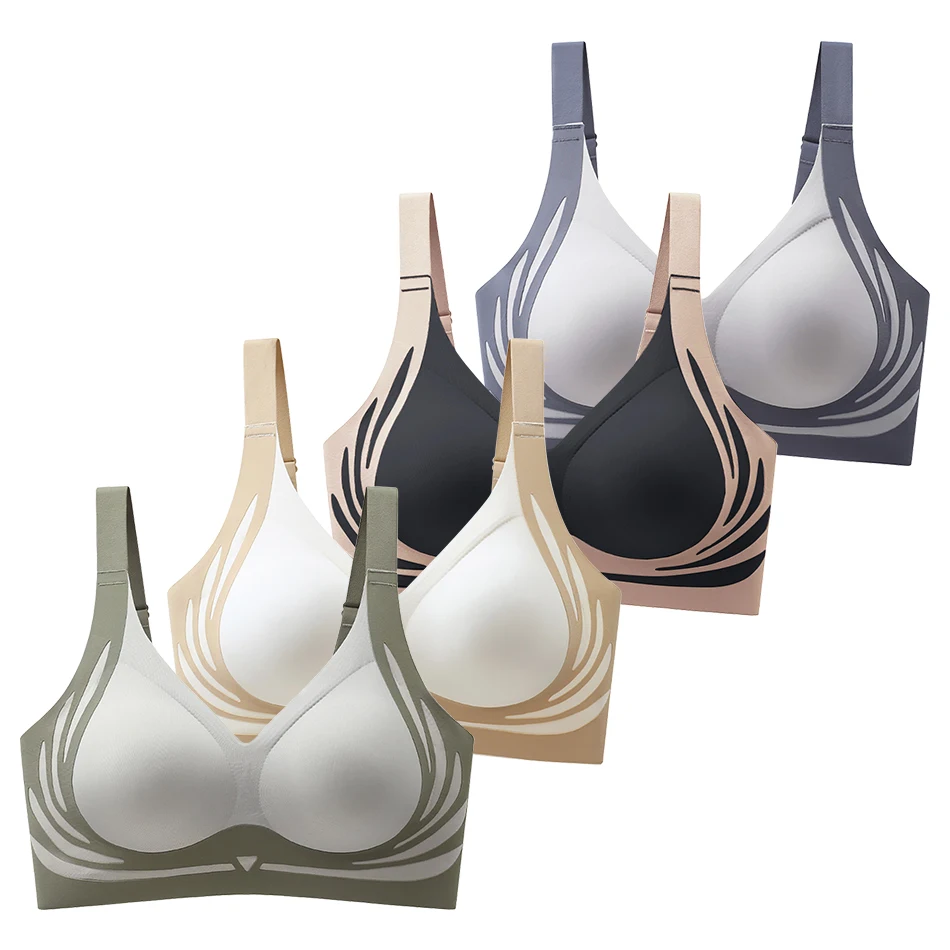 Discover Comfortable and Support with Antigravity Seamless Push Up Elastic Shoulder Strap Bras No Underwire Ideal for Daily Use