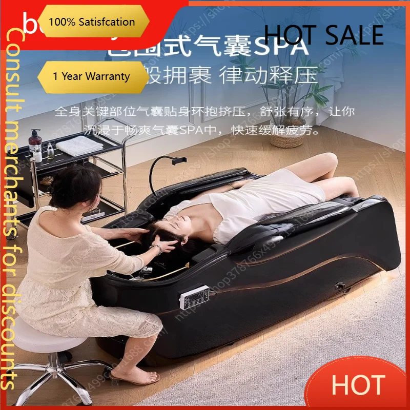 D5556 Intelligent electric massage shampoo bed, automatic water circulation fumigation head treatment bed for barber shop